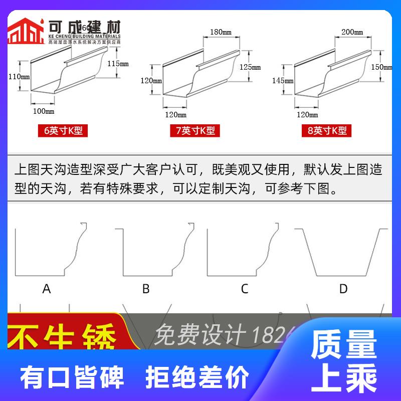 铝合金檐槽规格图（2025已更新）