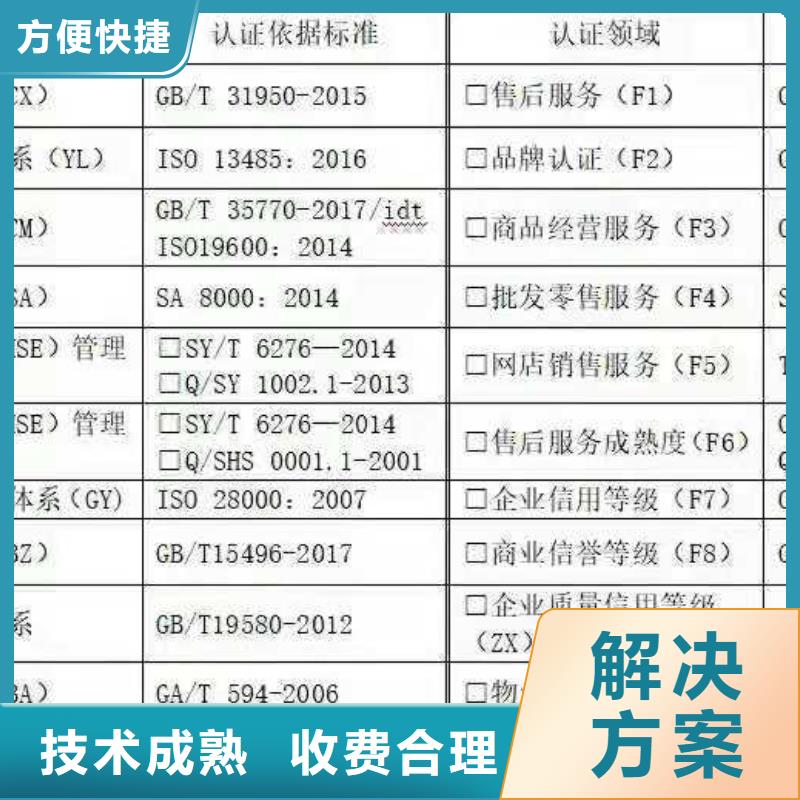 ISO认证企业品牌认证专业团队