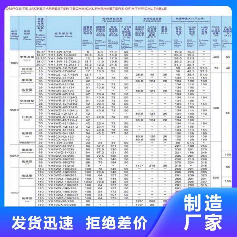 避雷器Y10W5-200/520GY【羿振电气】