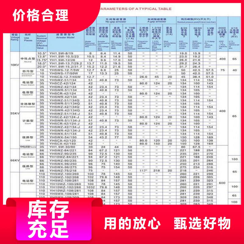 金属氧化物避雷器Y10W-102/266浙江羿振电气有限公司