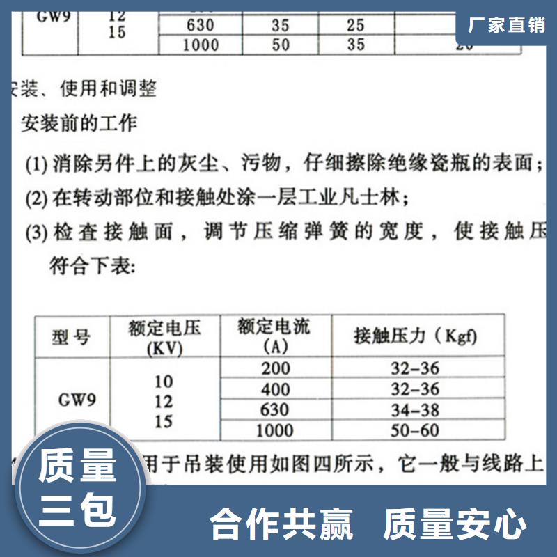 【户外隔离刀闸】GW9-12W/400