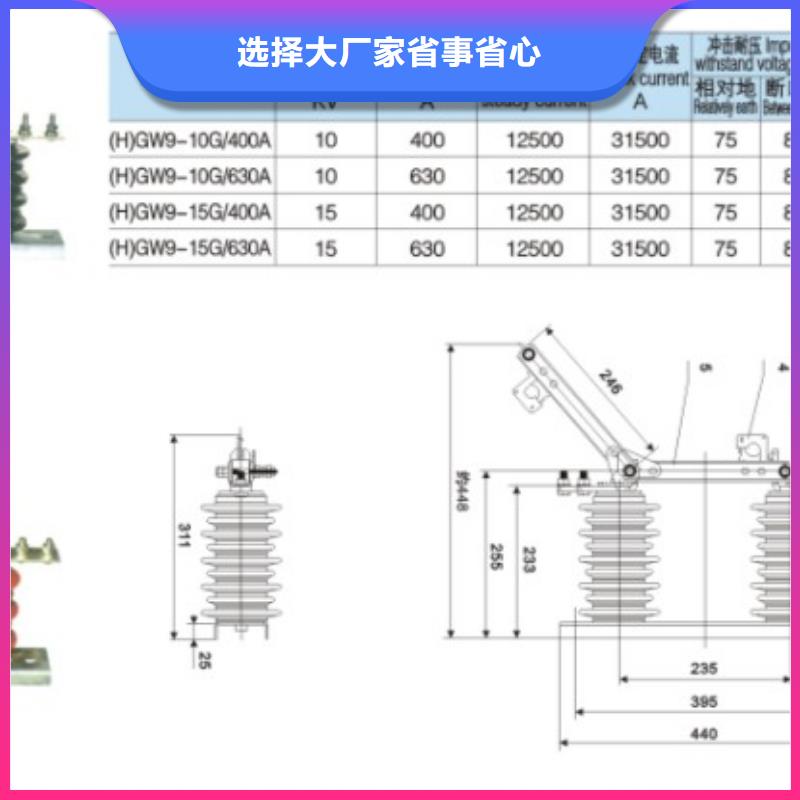 【户外高压交流隔离开关】GW9-12KV/400全国发货