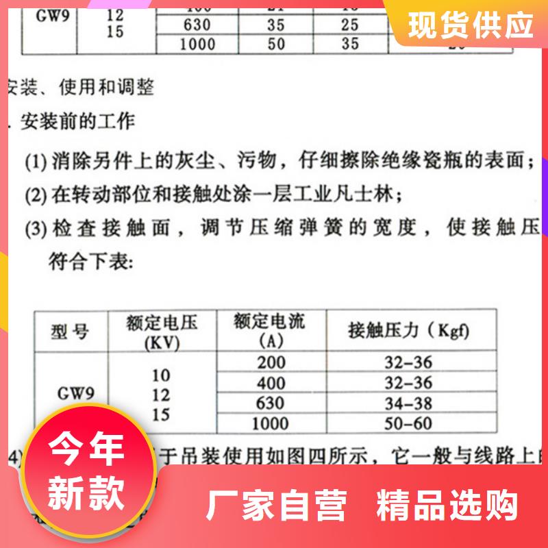 三相交流隔离开关HGW9-10W/630A单柱立开,不接地,操作型式:手动