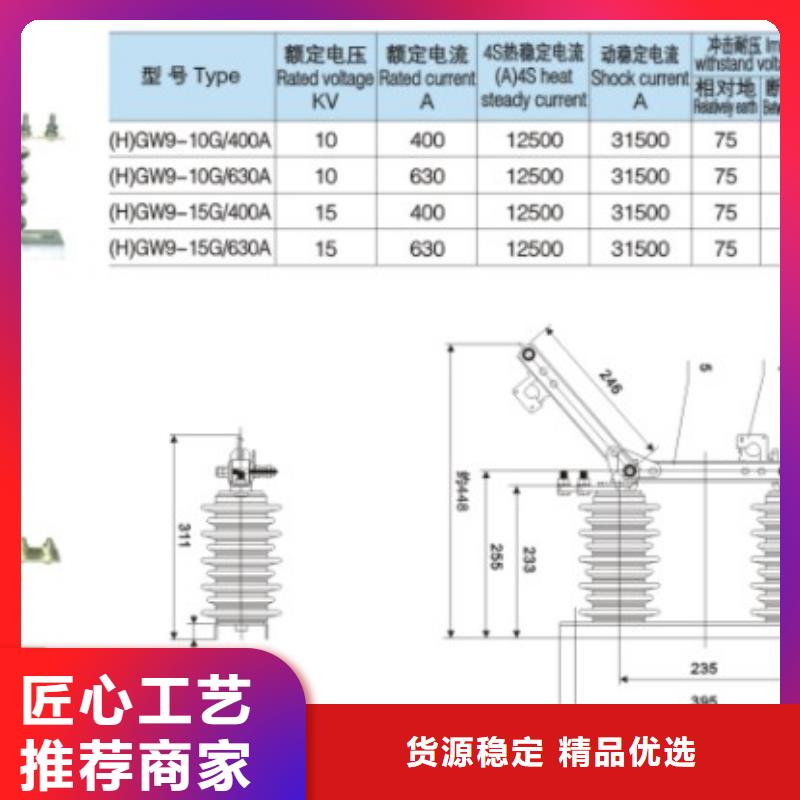 品牌【羿振电气】35KV风电专用隔离开关GW9-40.5W/630隔离刀闸生产厂家