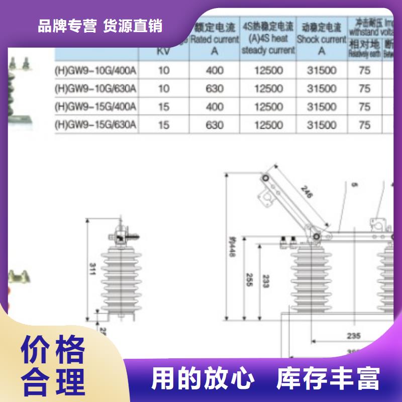 【羿振电气】高压隔离开关GW9-12G(W)/400A