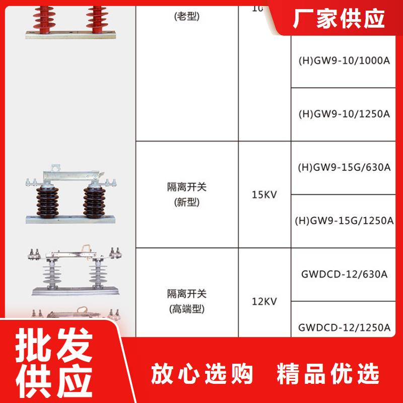 【羿振电力】户外高压交流隔离开关：GW9-12G/630A价格多少