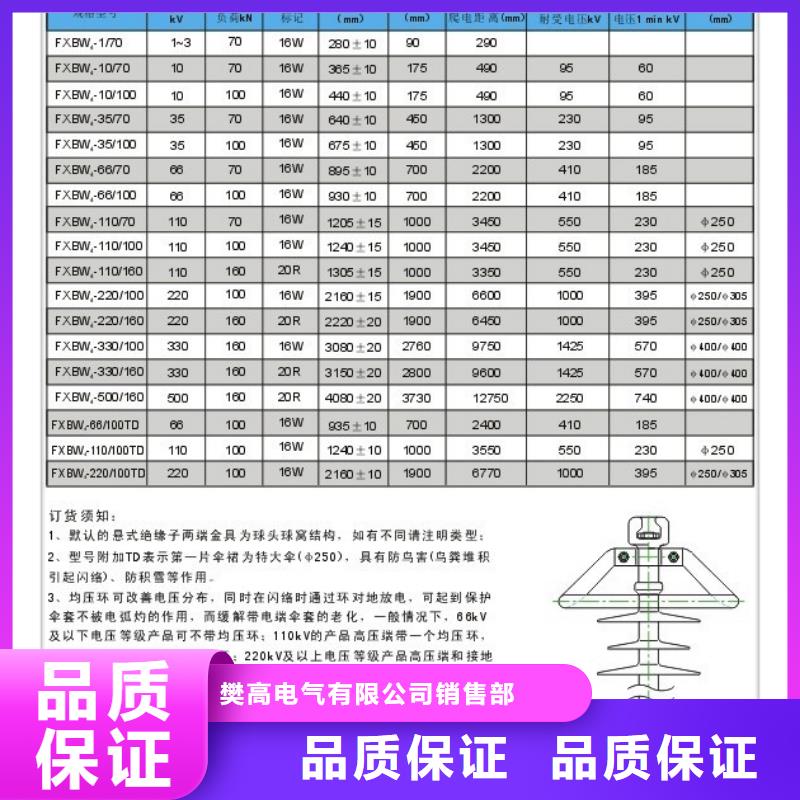 ZSW-110/400绝缘子樊高电气